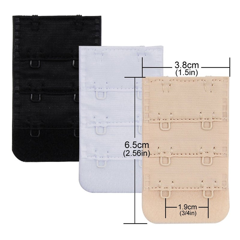 Closecret Women's Nylon Bra Extender Multi-size Brassiere Strap Extension (2 Hooks 3/4 Inch Spacing) - Image 2